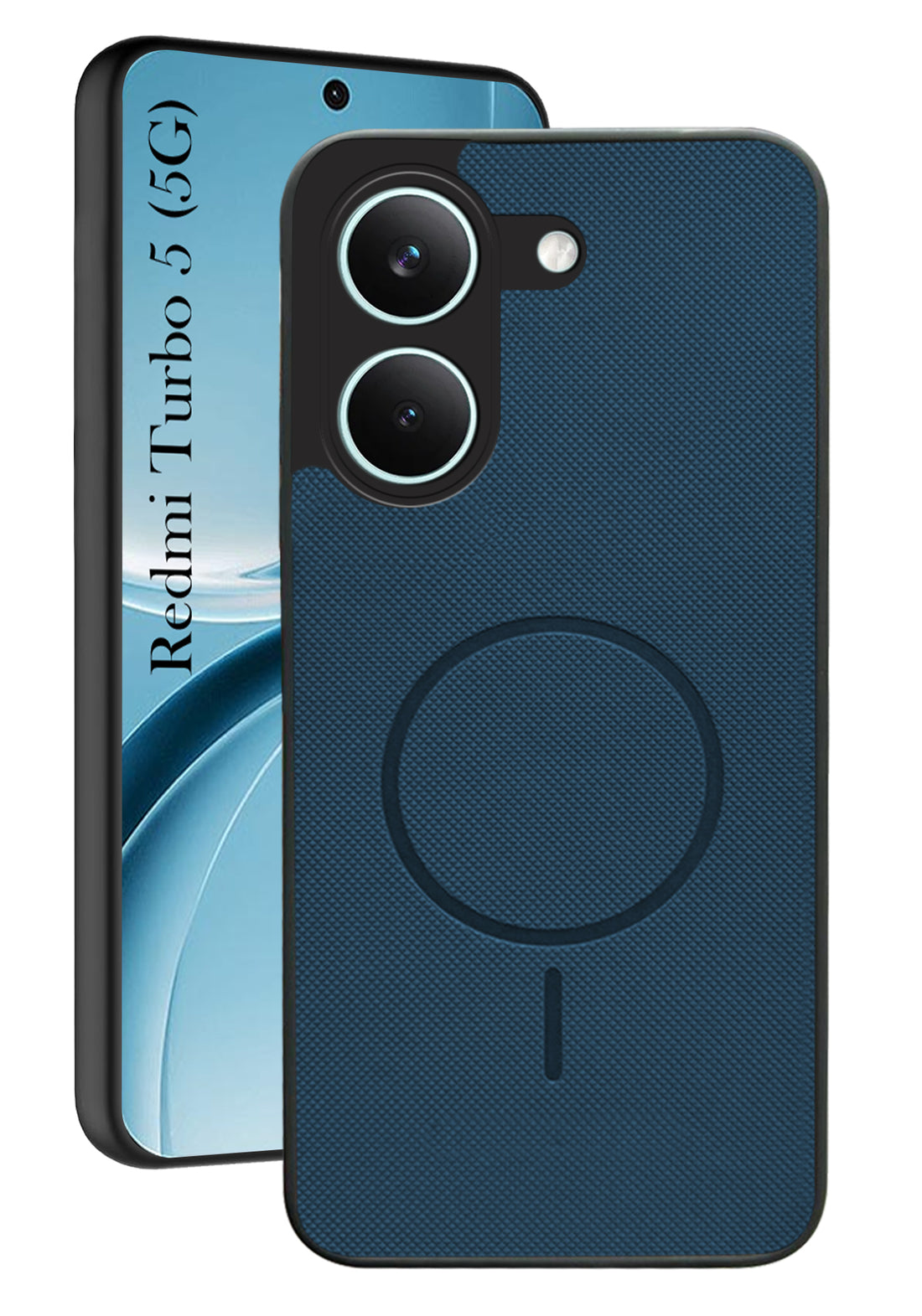 For Redmi Turbo 5 Back Cover Case PU Leather (Texture Grip Design | Professional Minimalist | Camera Protection | Soft and Flexible)