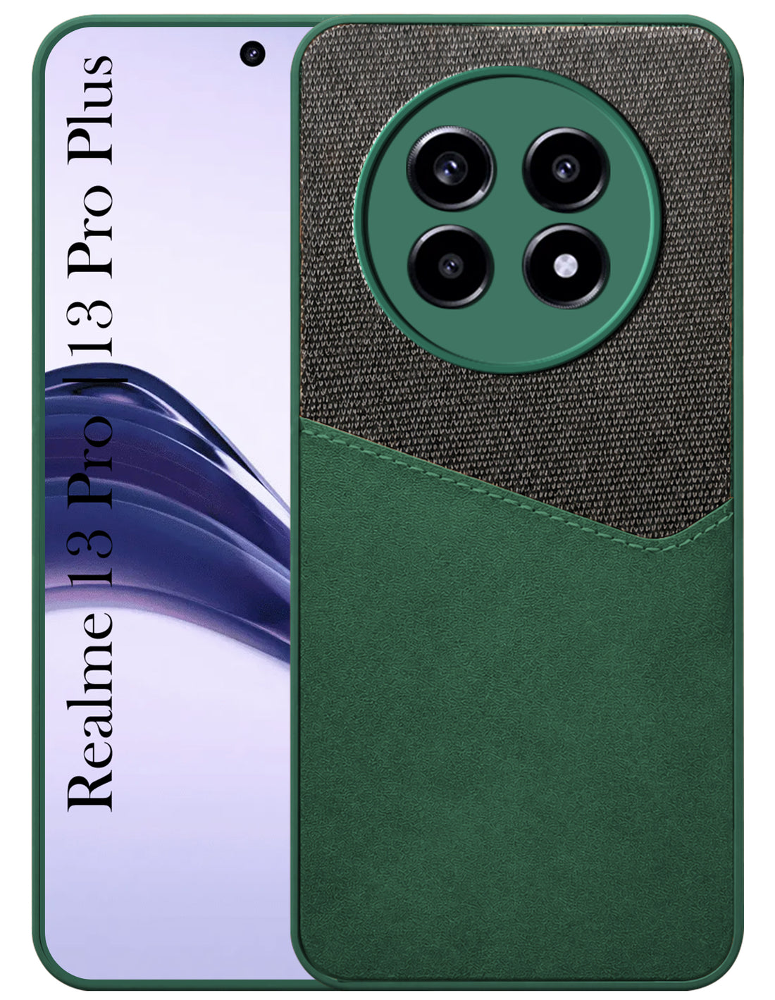 For Realme 13 Pro | 13 Pro Plus Back Cover Case (Dual PU Leather Stitch | Professional Minimalist | Soft and Flexible)