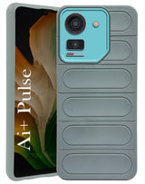 For Ai+ Pulse Back Case Cover (Matte Liquid Silicone| Professional Wave Design | Camera Protection Ring | Shockproof Anti Slip Grip)