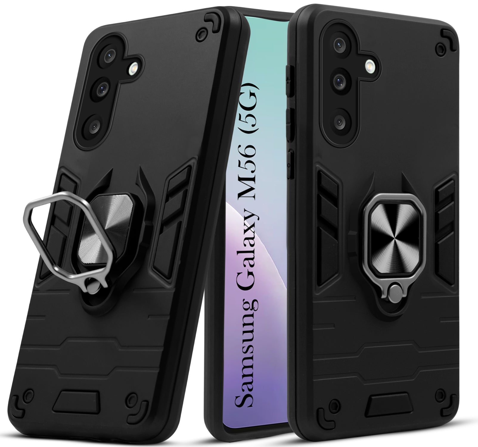 For Samsung Galaxy M56 | Samsung Galaxy F56 Back Cover Case(Shockproof Polycarbonate Dual Layer Hybrid Armor)