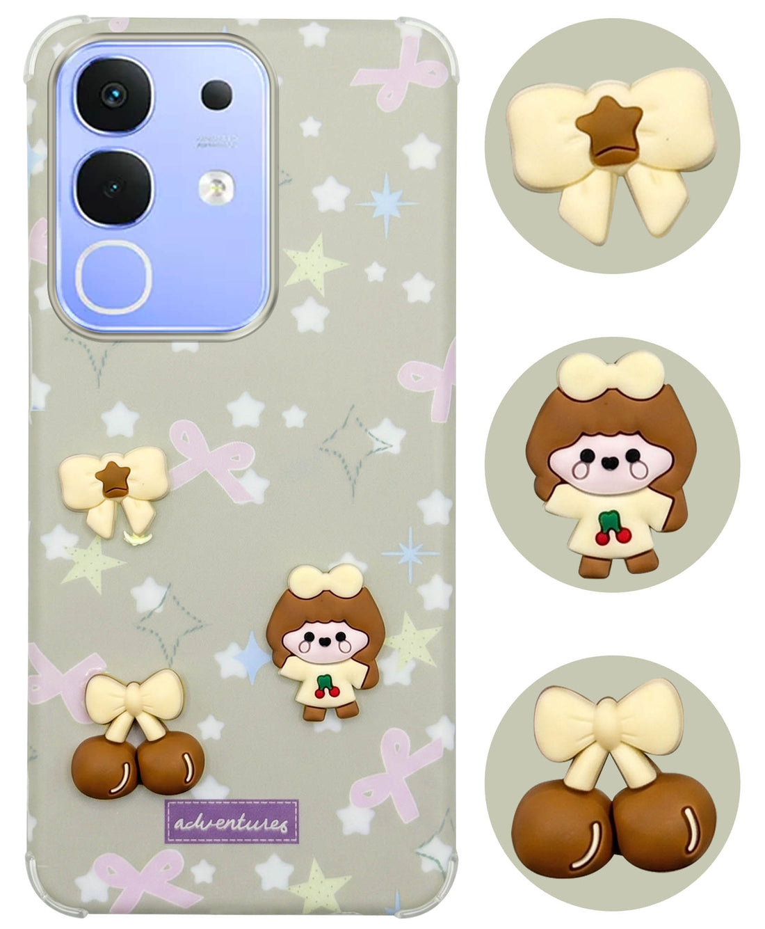 For Vivo iQOO Z10x Back Cover Case (3D Cute Cartoons | Hard Back Side Soft | Matte Premium Finish | HD Printing)
