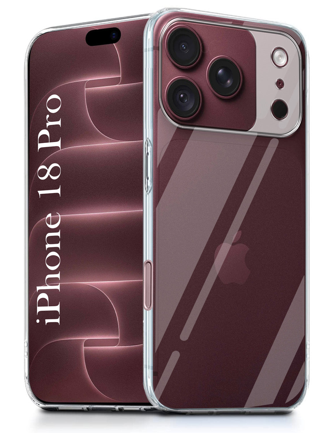 For Apple iPhone 18 Pro Back Cover Case Silicone (Clear Shockproof Case with Camera Protection | Soft and Flexible | Transparent)