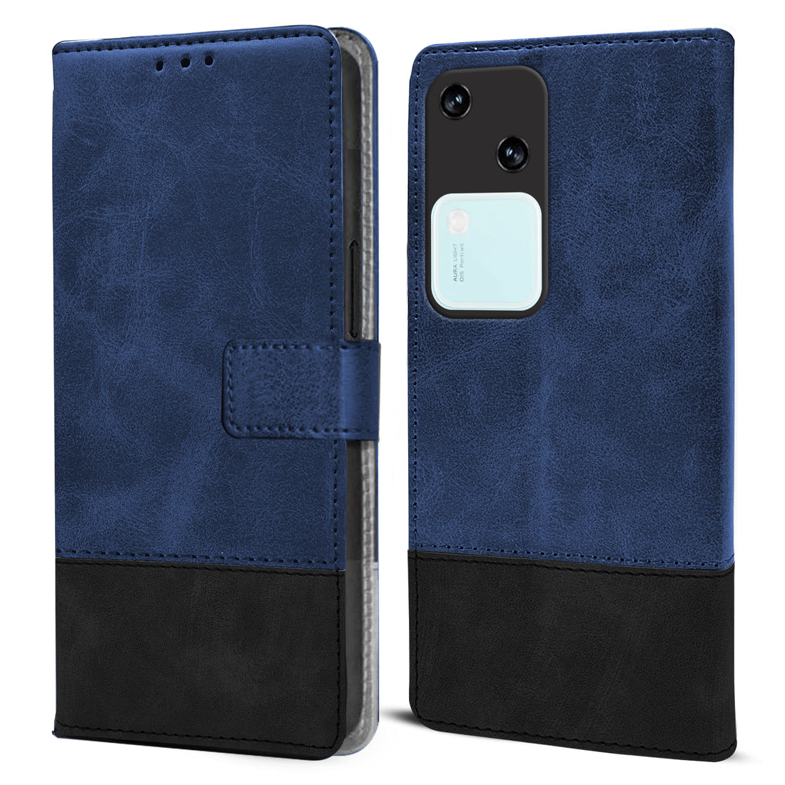 For Vivo V30 5G Flip Cover Case (Professional Dual Leather Wallet with Magnetic Closure)