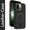 For OnePlus 13S Back Cover Case Leather Finish (MagSafe Compatible Wireless Charging | Soft Touch | Camera Bump Protection)