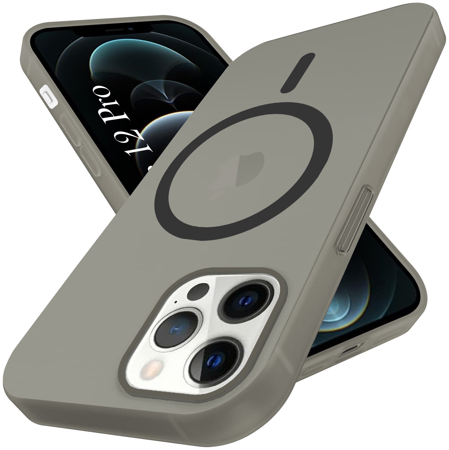 For Apple iPhone 12 Pro Back Cover Case (Frosted Matte Feel | MagSafe Compatible Wireless Charging | Polycarbonate Material)