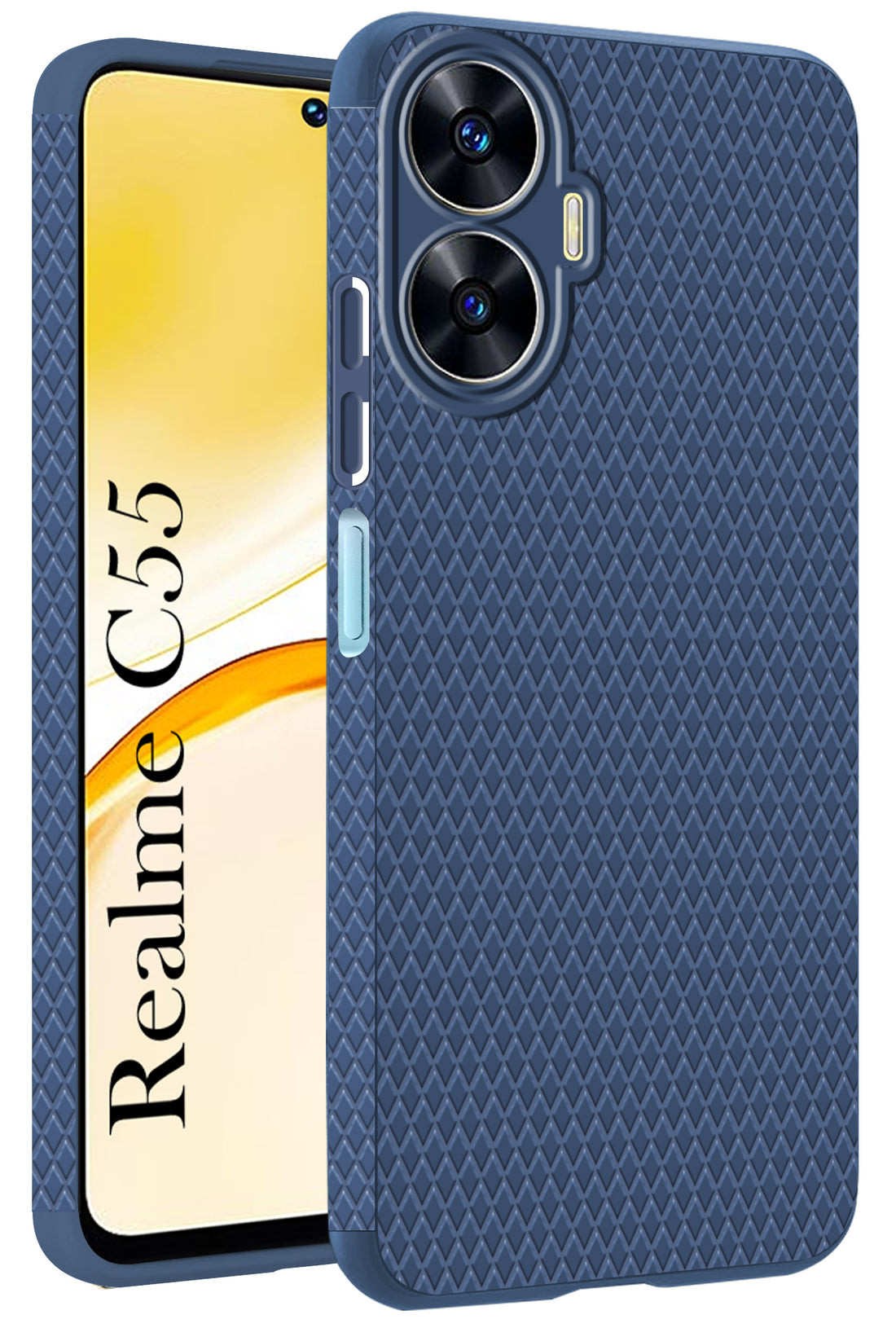 For Realme C55 Back Cover Case (Liquid Silicone | Side Grip | Camera Protection)