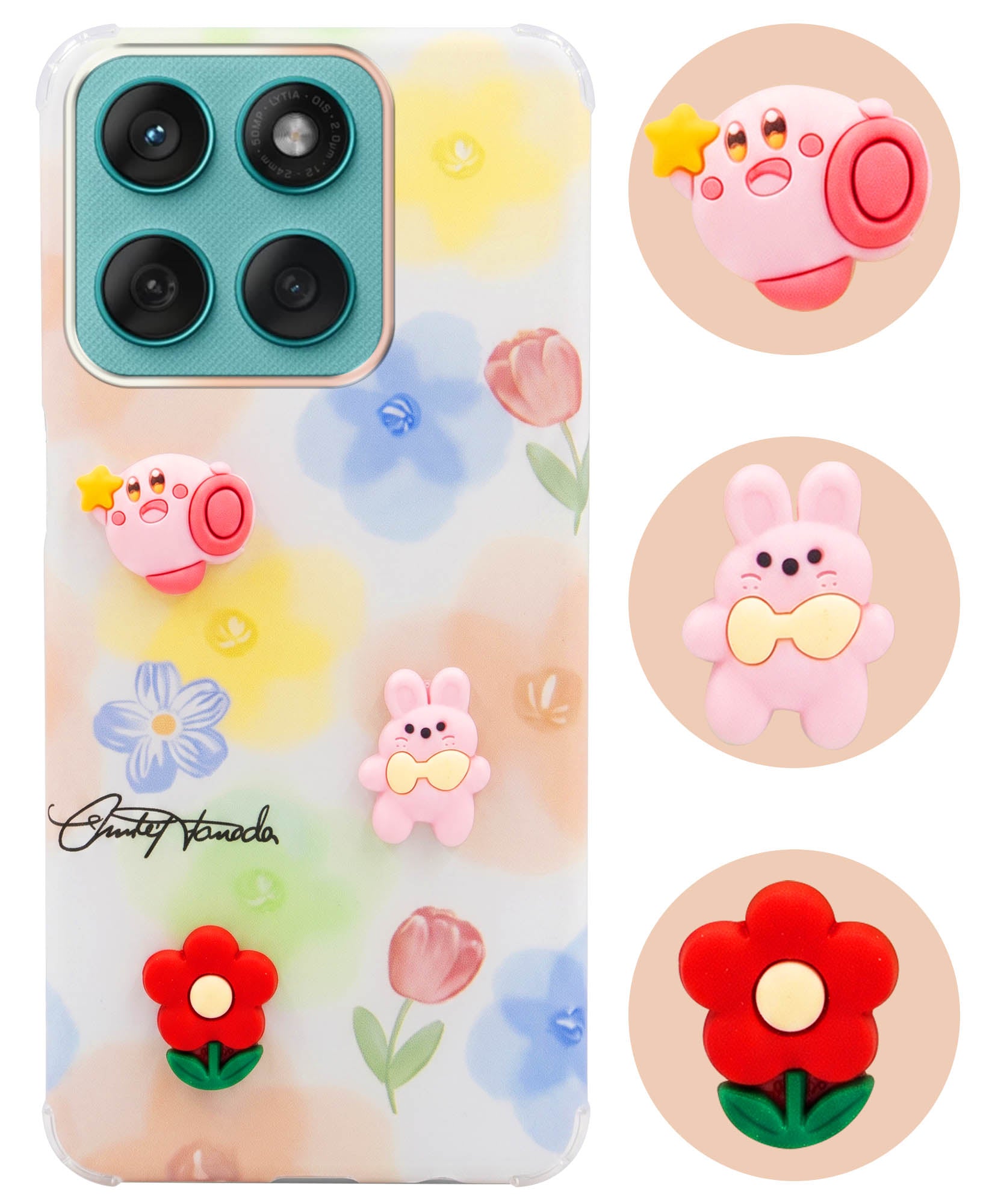 For Motorola Moto Edge 60 Fusion Back Cover Case (3D Cute Cartoons | Hard Back Side Soft | Matte Premium Finish | HD Printing)