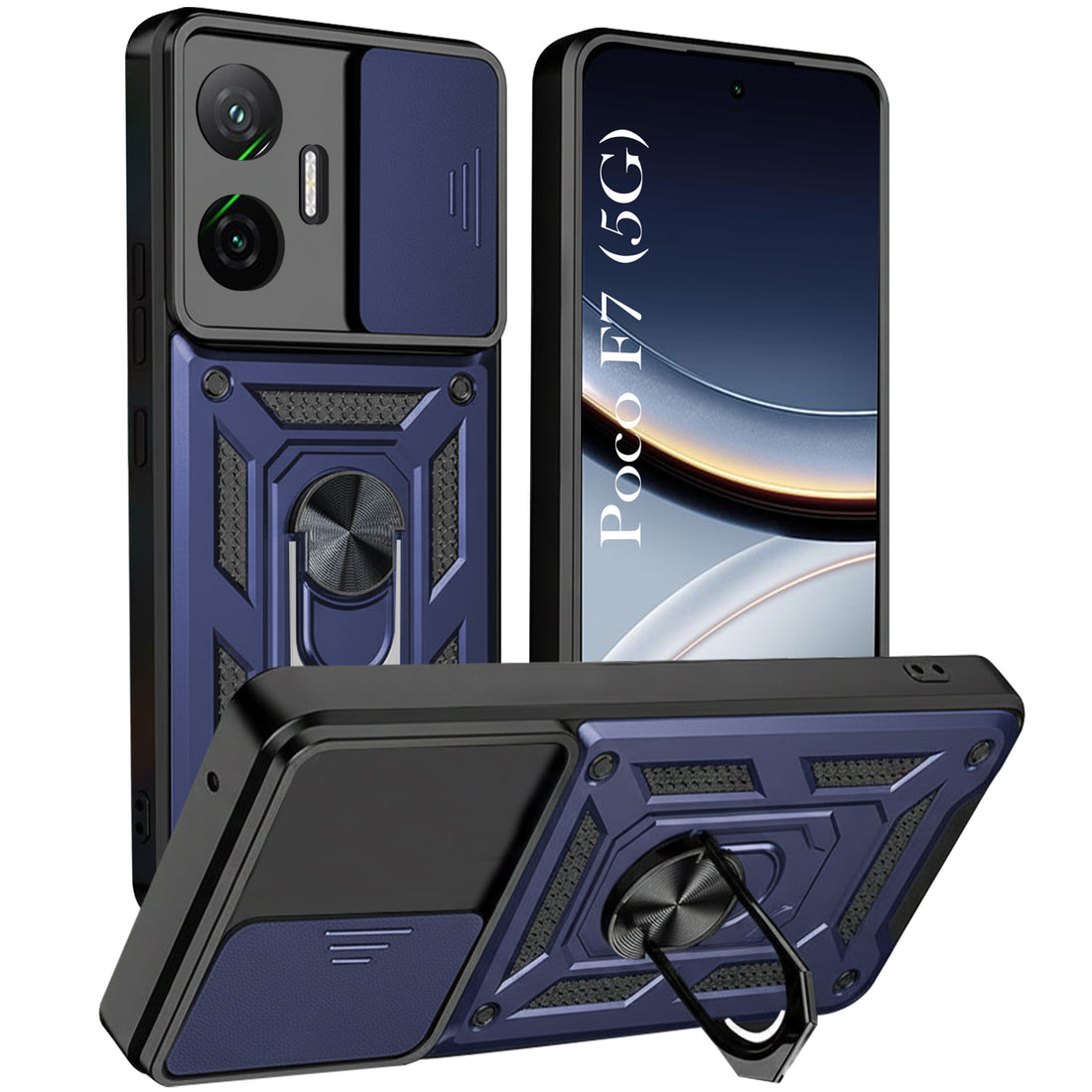 For Xiaomi Poco F7 5G Back Cover Case (Hybrid Dual Armor Polycarbonate)