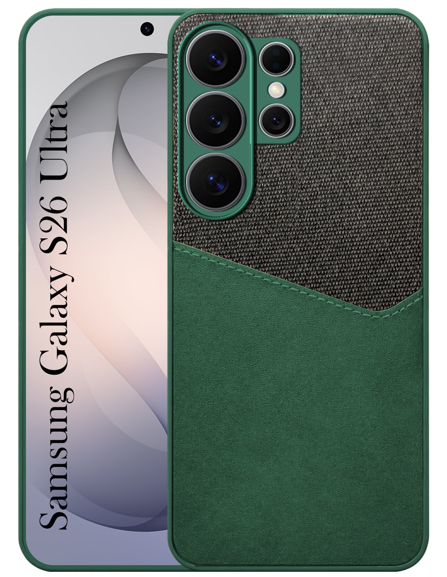 For Samsung Galaxy S26 Ultra Back Cover Case (Dual PU Leather Stitch | Professional Minimalist | Soft and Flexible)
