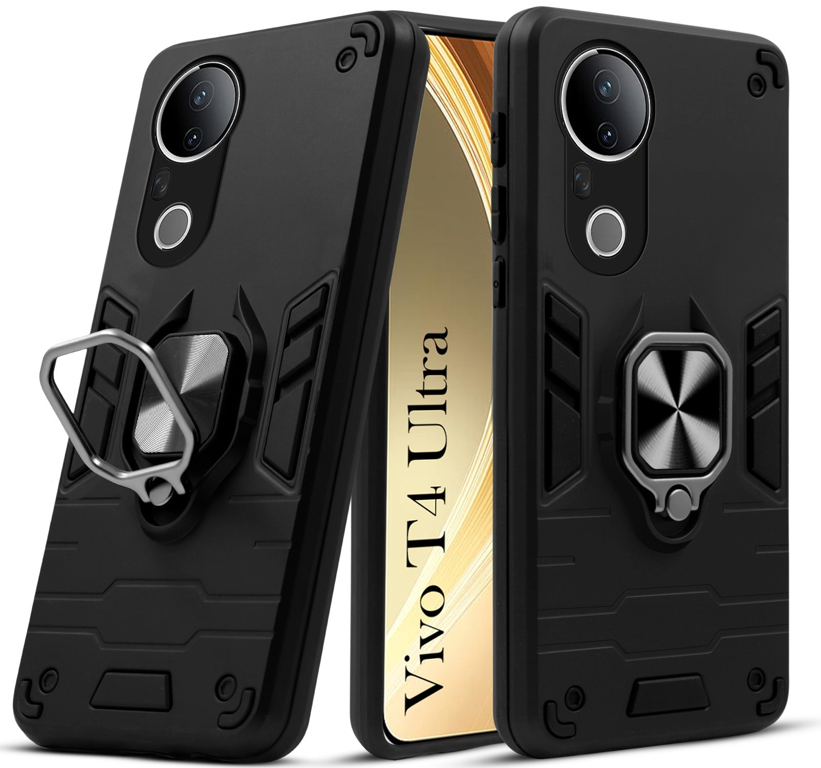 For Vivo T4 Ultra Back Cover Case (Shockproof Polycarbonate Dual Layer Hybrid Armor)