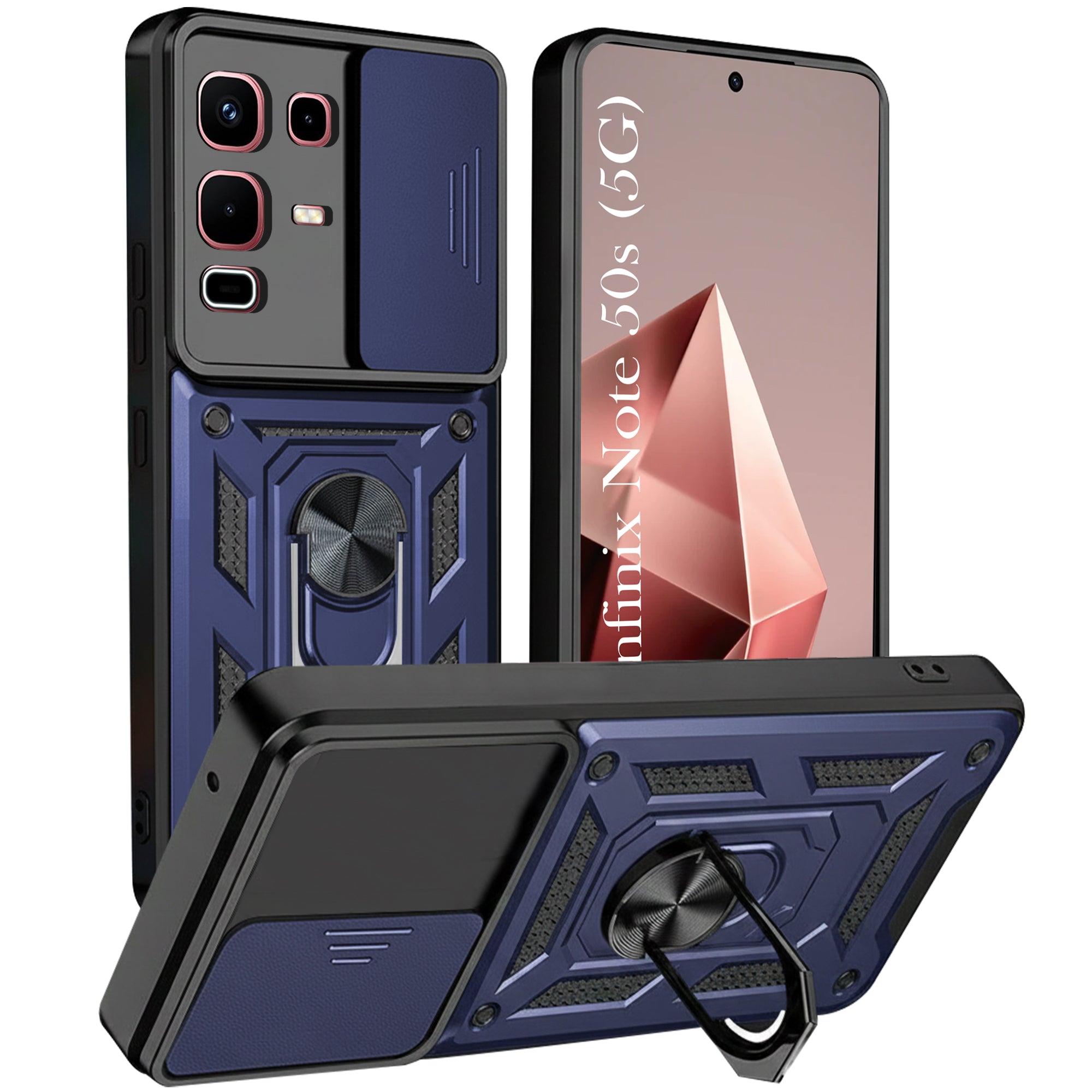 For Infinix Note 50s Back Cover Case (Hybrid Dual Armor Polycarbonate)