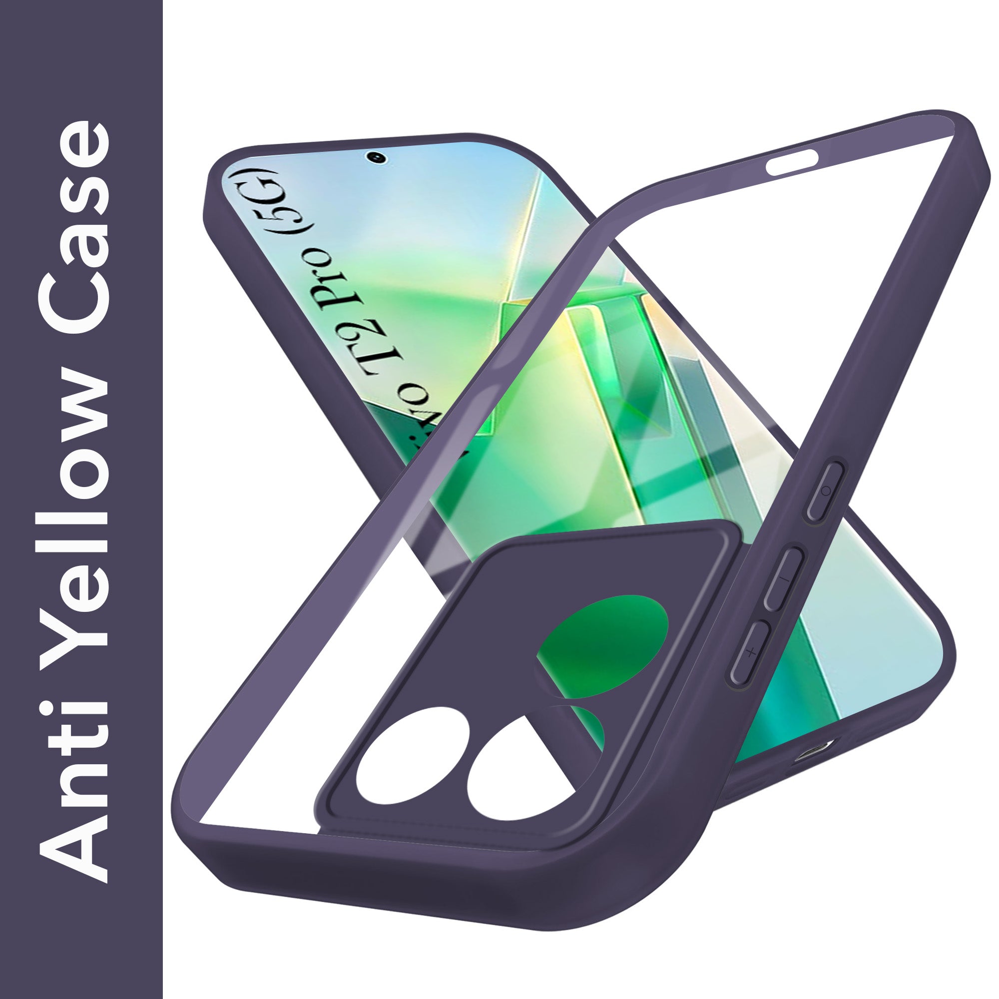 For Vivo T2 Pro Back Cover Case Ultra-Hybrid (Lifetime Anti Yellow | Anti Scratch | Crystal Clear Shockproof)