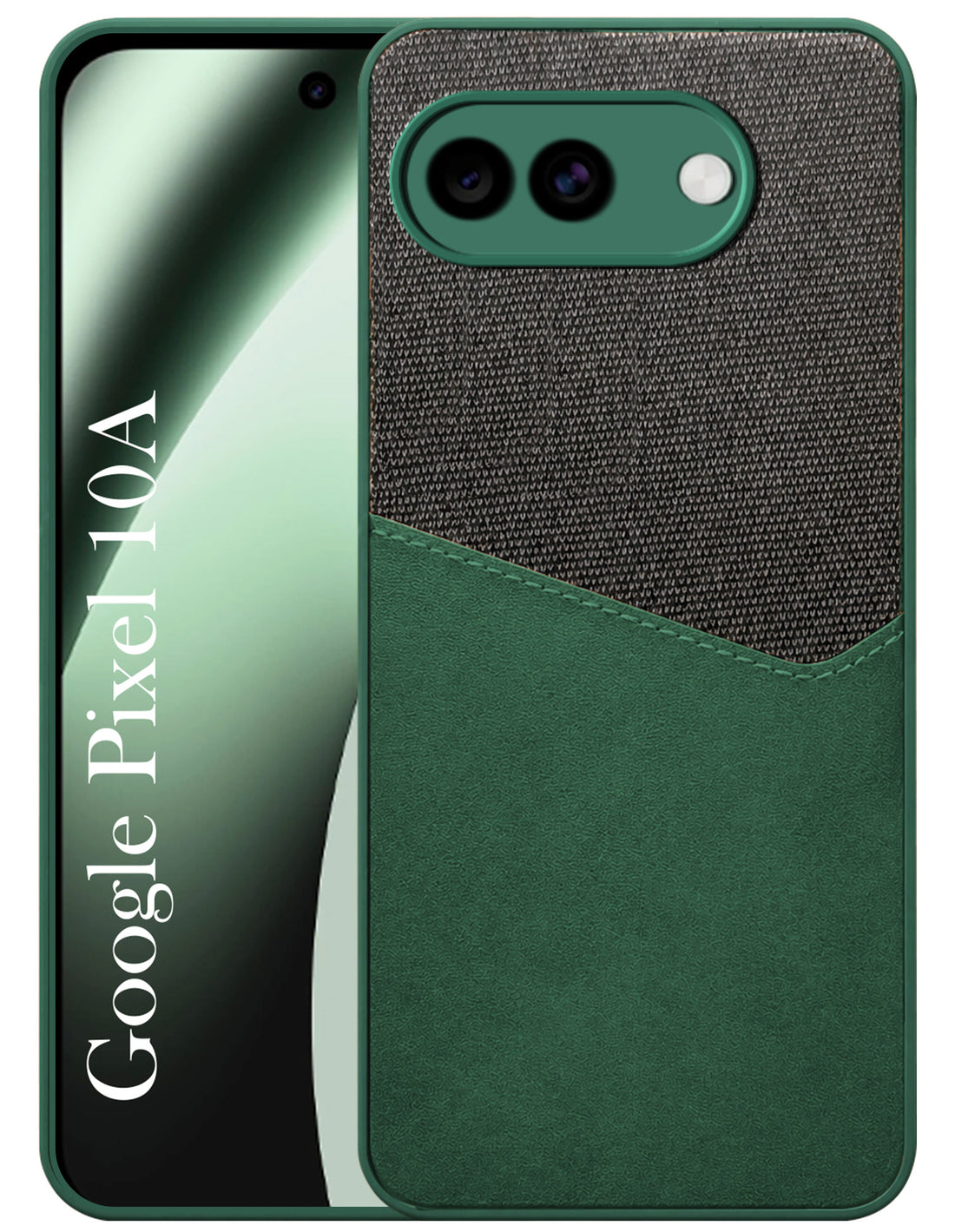 For Google Pixel 10a Back Cover Case (Dual PU Leather Stitch | Professional Minimalist | Soft and Flexible)