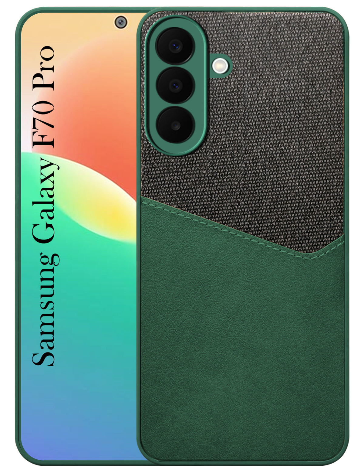 For Samsung Galaxy F70 Pro 5G Back Cover Case (Dual PU Leather Stitch | Professional Minimalist | Soft and Flexible)