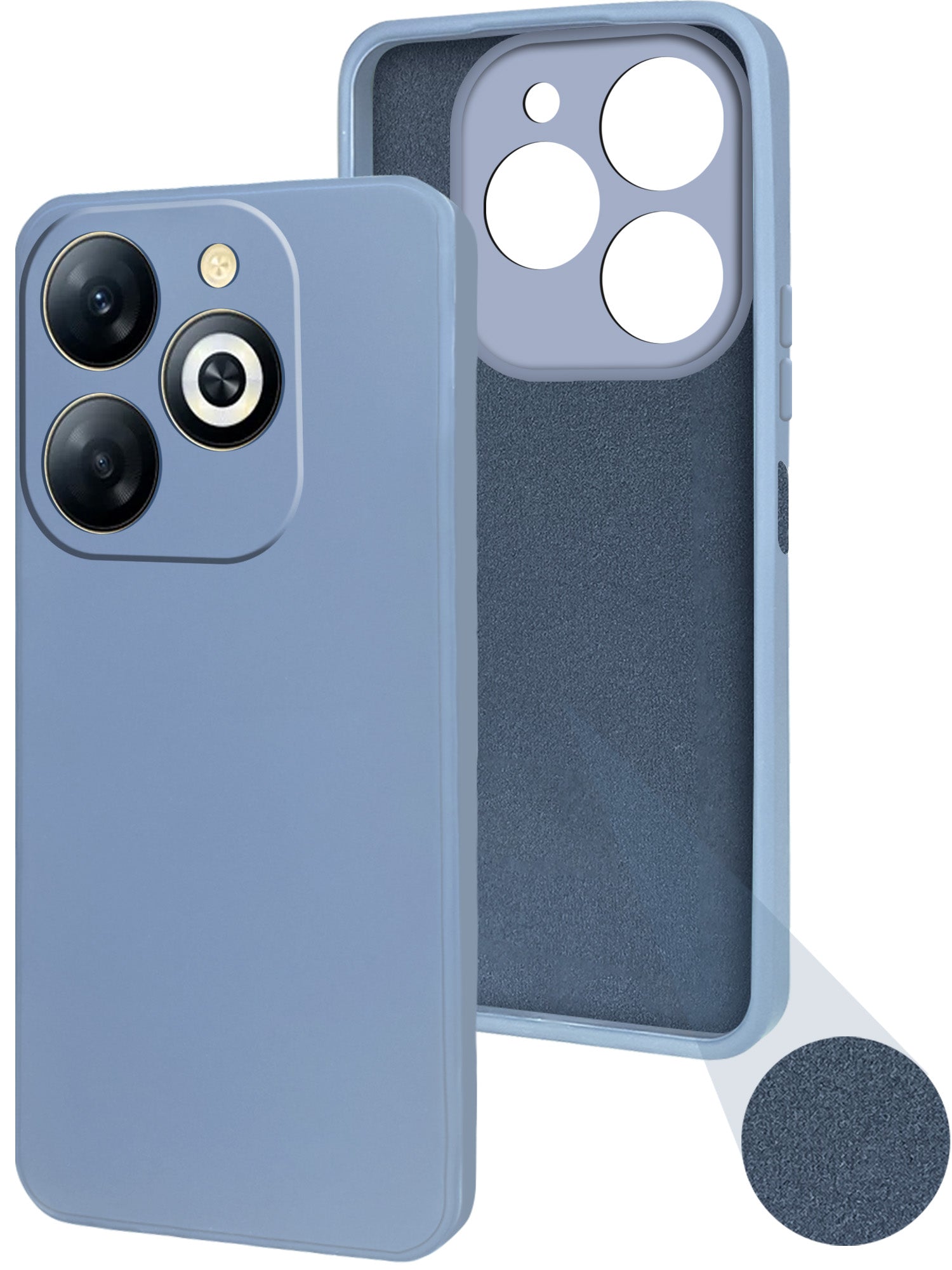 For Infinix Smart 8 HD Back Cover Case (Matte Finish Silicone with Inside Fiber Cloth)