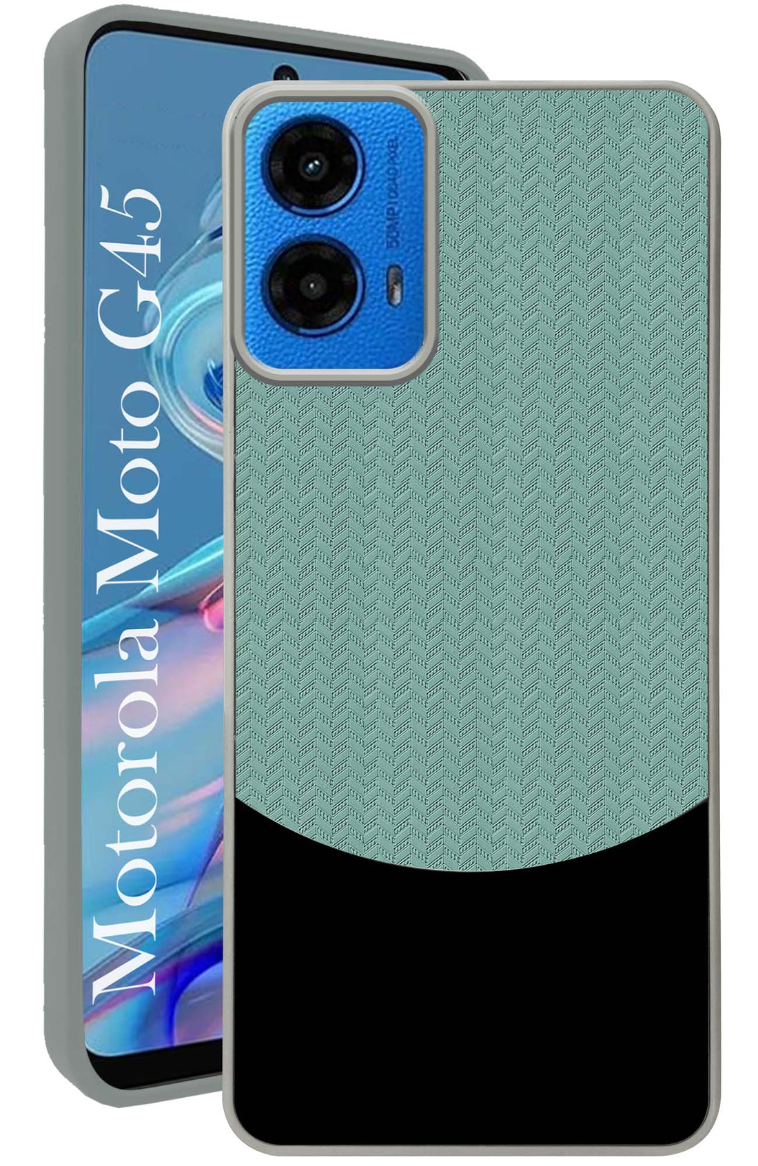 For Motorola Moto G45 Back Cover Case (Elegant PU Leather Finish | Premium Minimalist Professional | Camera Protection Bump)