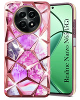 For Realme Narzo N65 5G Back Cover Case ( Dual Design Glitter Sparkle and Detachable Diamond Print Case | Soft and Flexible)