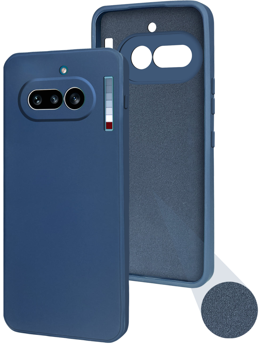 For Nothing Phone 4A 5G Back Cover Case (Matte Finish Silicone with Inside Fiber cloth)