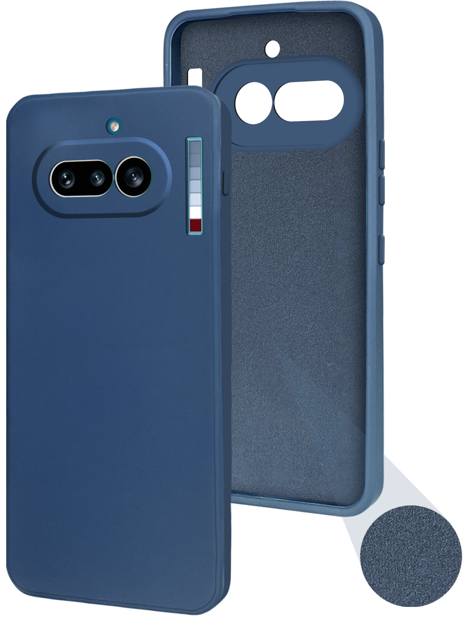 For Nothing Phone 4A 5G Back Cover Case (Matte Finish Silicone with Inside Fiber cloth)