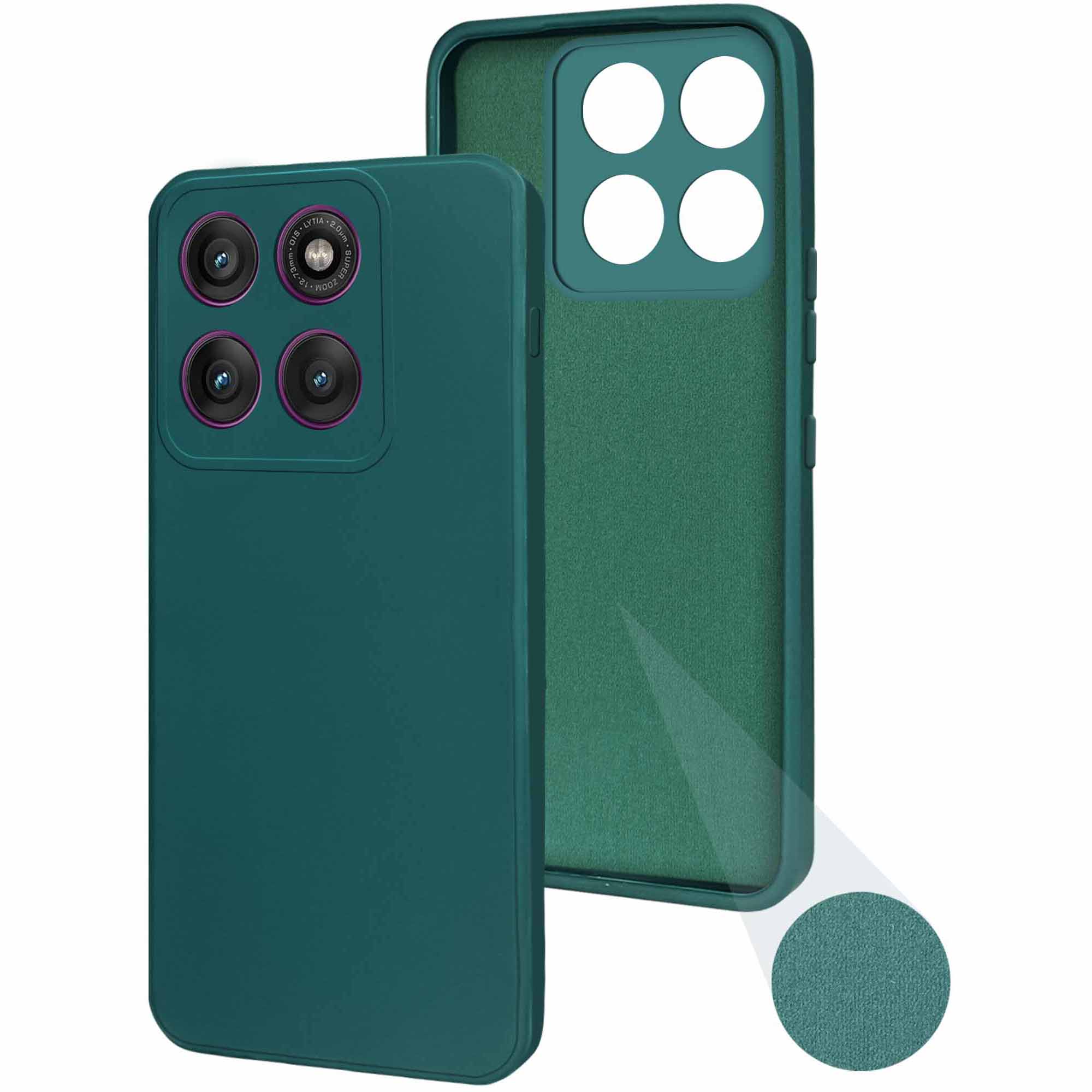 For Motorola Moto Edge 60 Pro Back Cover Case (Matte Finish Silicone with Inside Fiber Cloth)