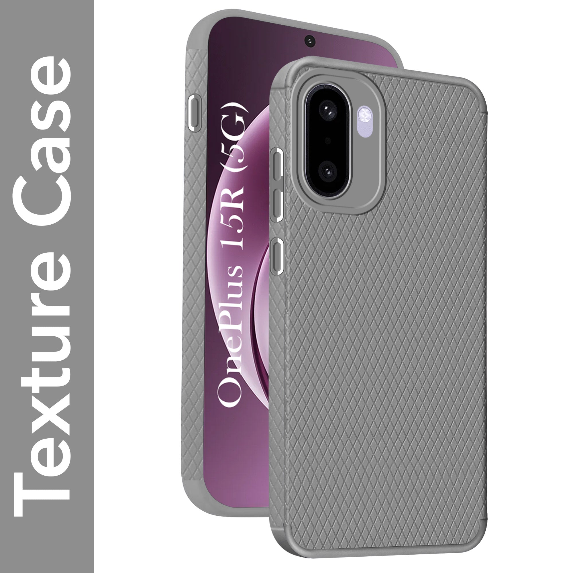 For OnePlus 15R Back Cover Case Liquid Silicone (Camera Protection | Side Grip Texture | Soft and Flexible)
