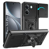 For Poco X8 Pro Back Cover Case Hybrid Armor (Sliding Shutter Camera Protection | Polycarbonate |Ring Holder Kickstand)