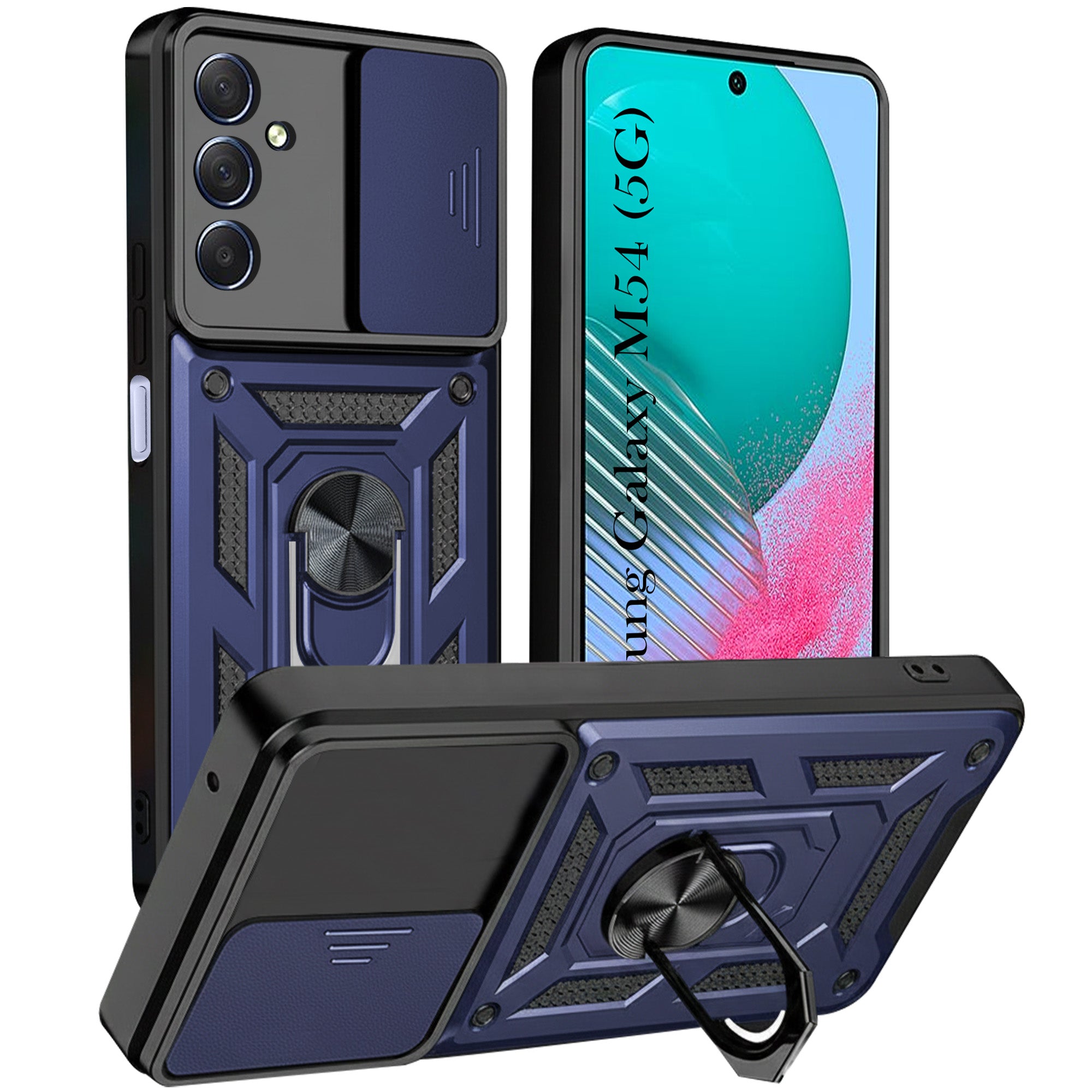 For Samsung Galaxy M54 5G Back Cover Case (Hybrid Dual Armor Polycarbonate)