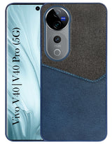 For Vivo V40 | Vivo V40 Pro Back Cover Case (Dual PU Leather Stitch | Professional Minimalist | Soft and Flexible)