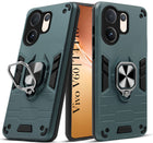 For Vivo V60 | Vivo T4 Pro Back Cover Case (Shockproof Dual Layer Polycarbonate |Ring Holder Kickstand)