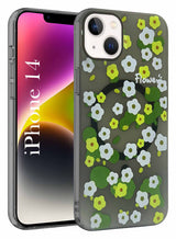 For Apple iPhone 14 Back Cover Case (Cute Floral Design | Flower Print for Girls | MagSafe Compatible Wireless Charging)