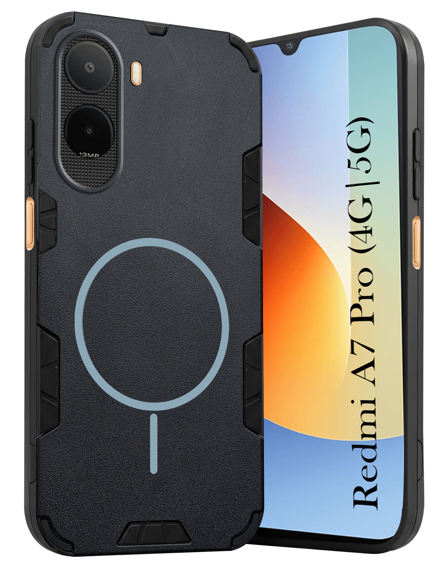 For Redmi A7 Pro 4G|5G Back Cover Case (Slim Hybrid Armor | Shockproof Camera Protection | Rugged Dual Layer)