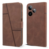 For Realme GT 7 Flip Cover Case ( Stitched Leather with Magnetic Closure)