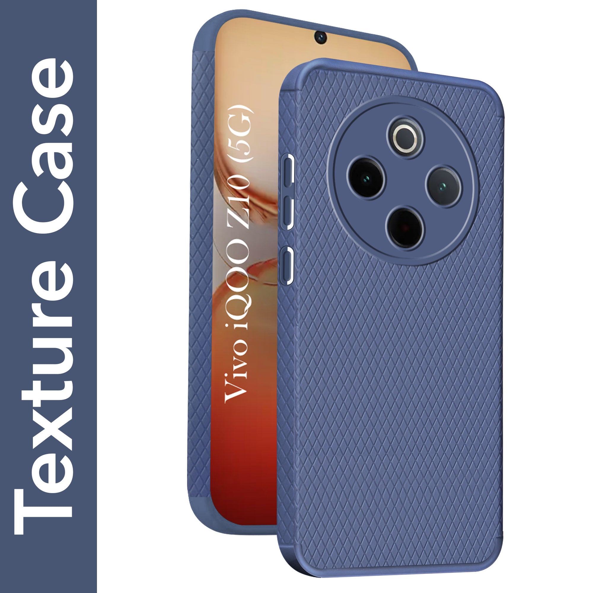 For Vivo iQOO Z10 Back Cover Case (Liquid Silicone | Side Grip | Camera Protection)