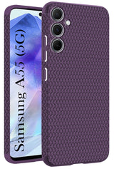 For Samsung Galaxy A55 5G Back Cover Case (Liquid Silicone | Side Grip | Camera Protection)