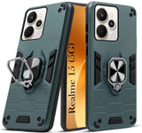 For Realme 15 Back Cover Case (Shockproof Dual Layer Polycarbonate |Ring Holder Kickstand)
