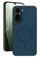 For Poco C85x 5G Back Cover Case PU Leather (Texture Grip Design | Professional Minimalist | Camera Protection | Soft and Flexible)