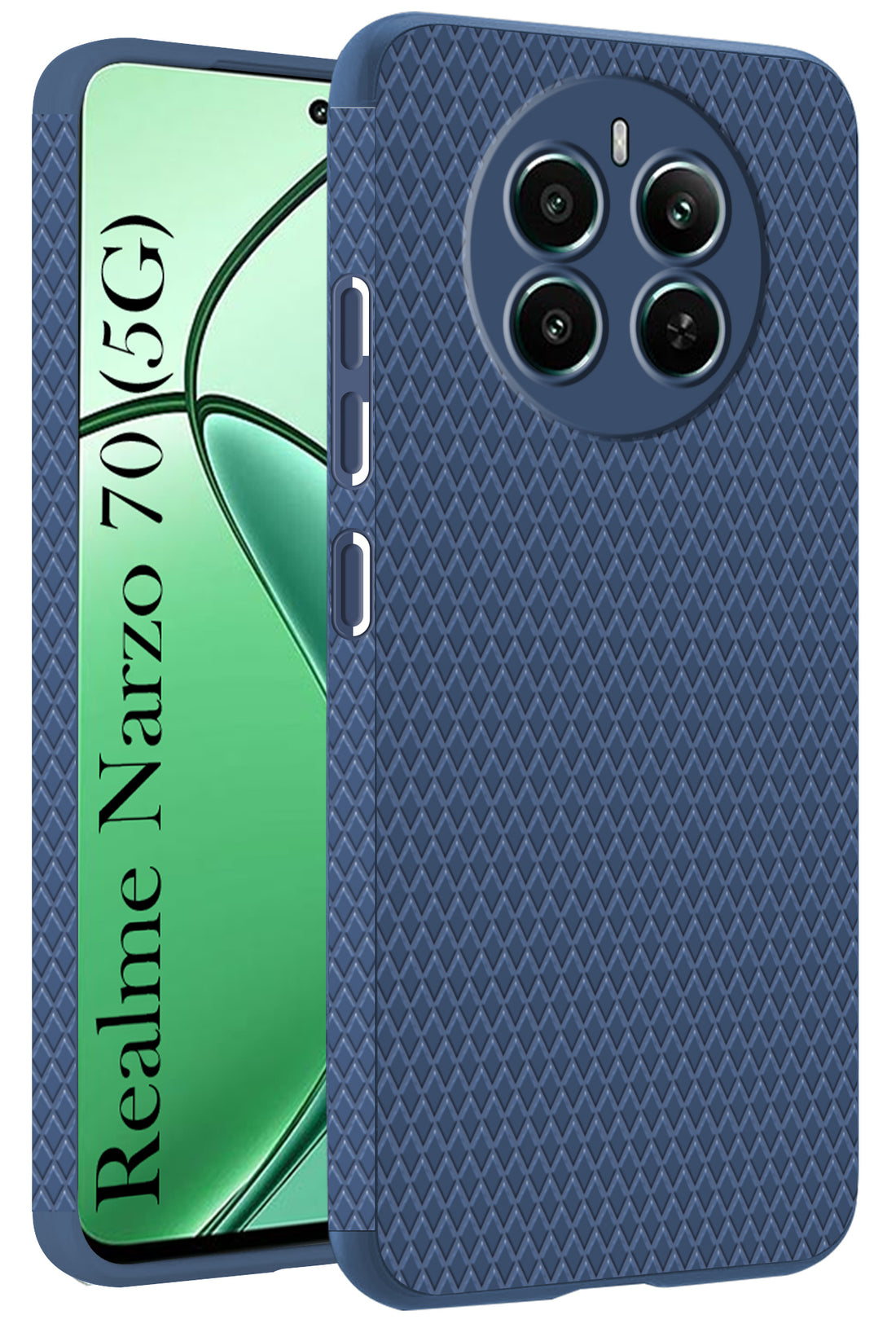 For Realme Narzo 70 5G Back Cover Case (Liquid Silicone | Side Grip | Camera Protection)