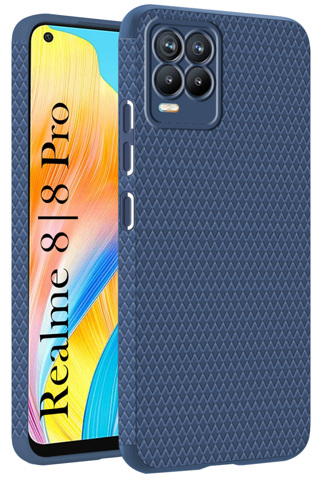 For Realme 8 | Realme 8 Pro Back Cover Case (Liquid Silicone | Side Grip | Camera Protection)