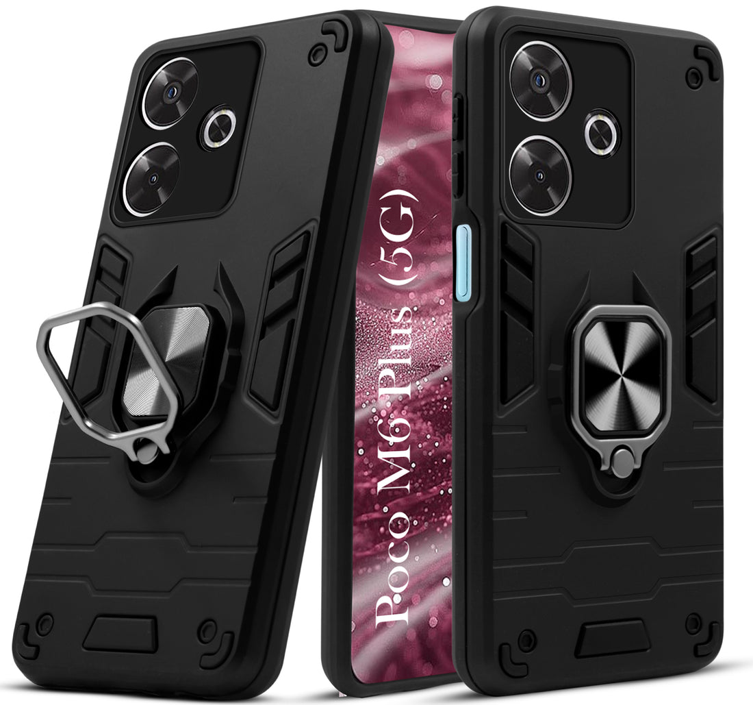 For Poco M6 Plus 5G Back Cover Case (Shockproof Polycarbonate Dual Layer Hybrid Armor)