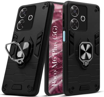 For Poco M6 Plus 5G Back Cover Case (Shockproof Polycarbonate Dual Layer Hybrid Armor)