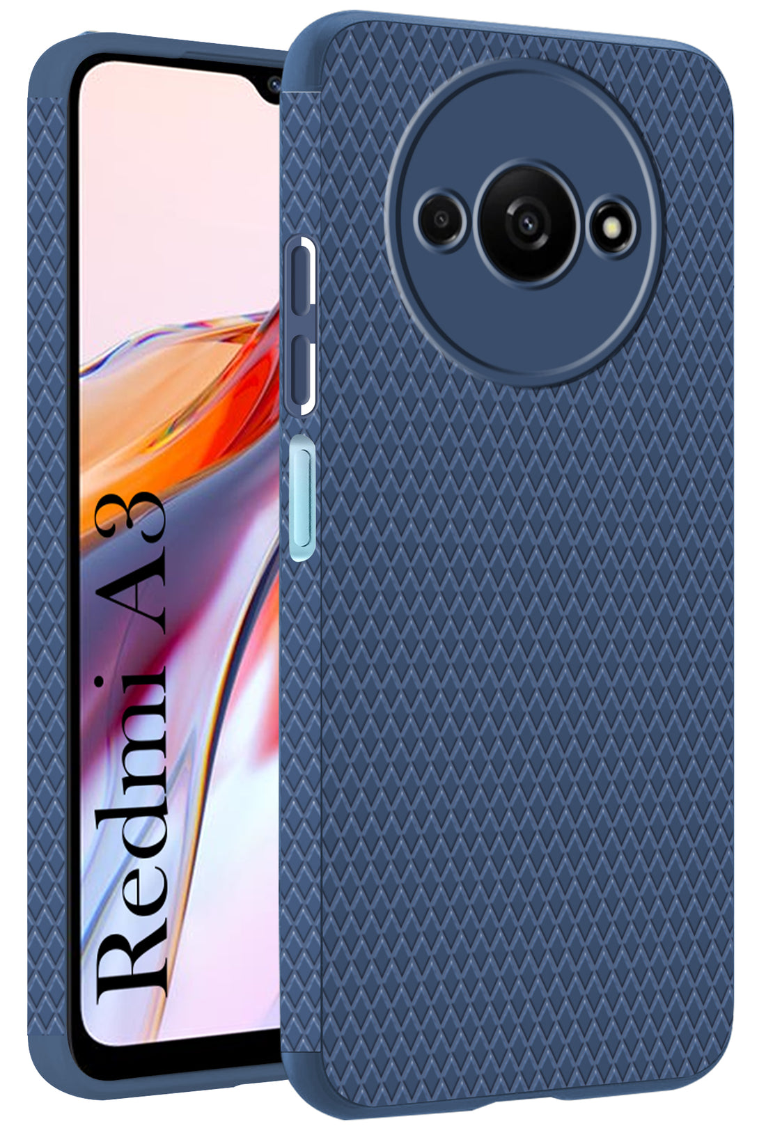 For Xiaomi Redmi A3 Back Cover Case (Liquid Silicone | Side Grip | Camera Protection)