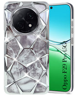 For Oppo F29 Pro Back Cover Case (Dual Design Glitter Sparkle and Detachable Diamond Print Case | Soft and Flexible)