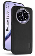 For Realme 14 Pro Lite Back Cover Case (Textured Grip Design | Camera Protetion | Slim and Light Weight | Soft Touch and Feel | Black )