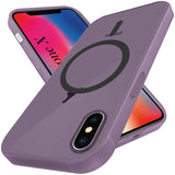 For Apple iPhone X Back Cover Case (Frosted Matte Feel | MagSafe Compatible Wireless Charging | Polycarbonate Material)