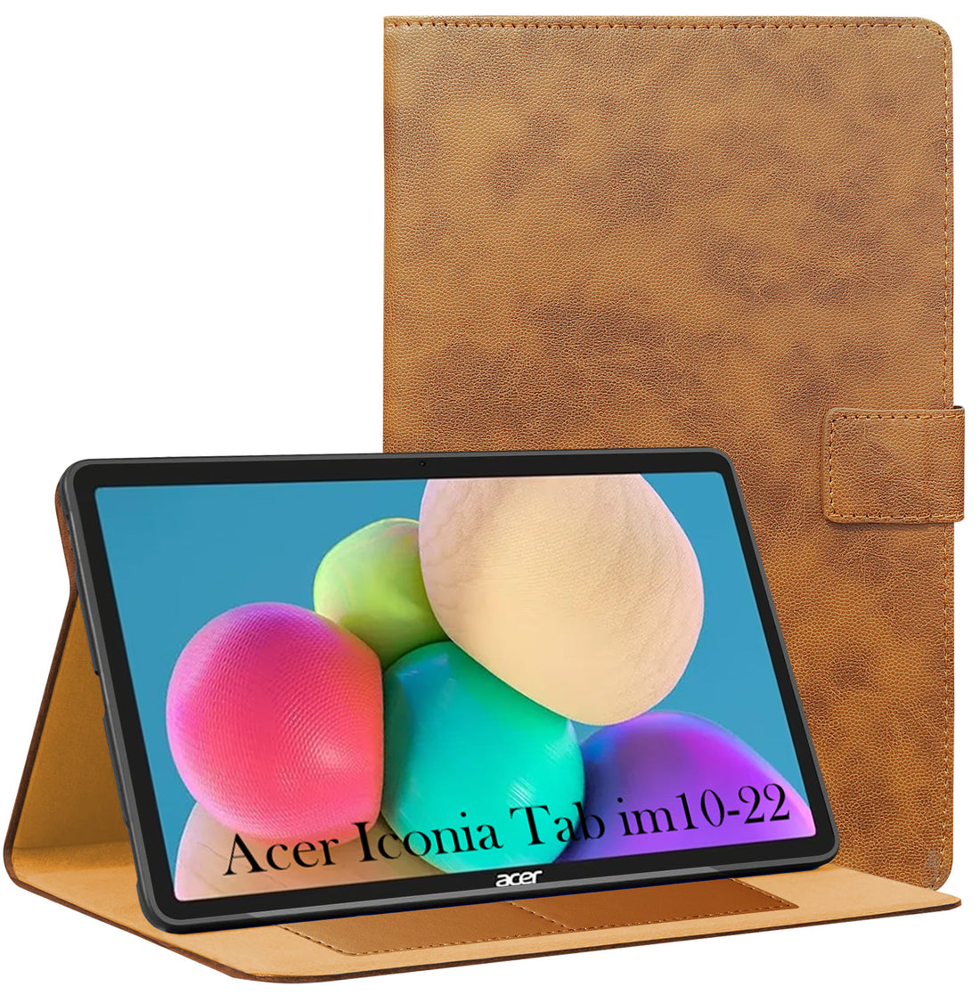For Acer Iconia Tab iM10-22 10.36 Inch Flip Cover Folio Cover (PU Leather | Multi-Angle Smart Stand | Card Storage Slots | Silicone Back Pouch)