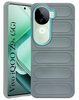 For Vivo iQOO Z9s Back Cover Case (Matte Liquid Silicone| Camera Protection Ring | Professional Wave Design | Shockproof Anti Slip Grip )