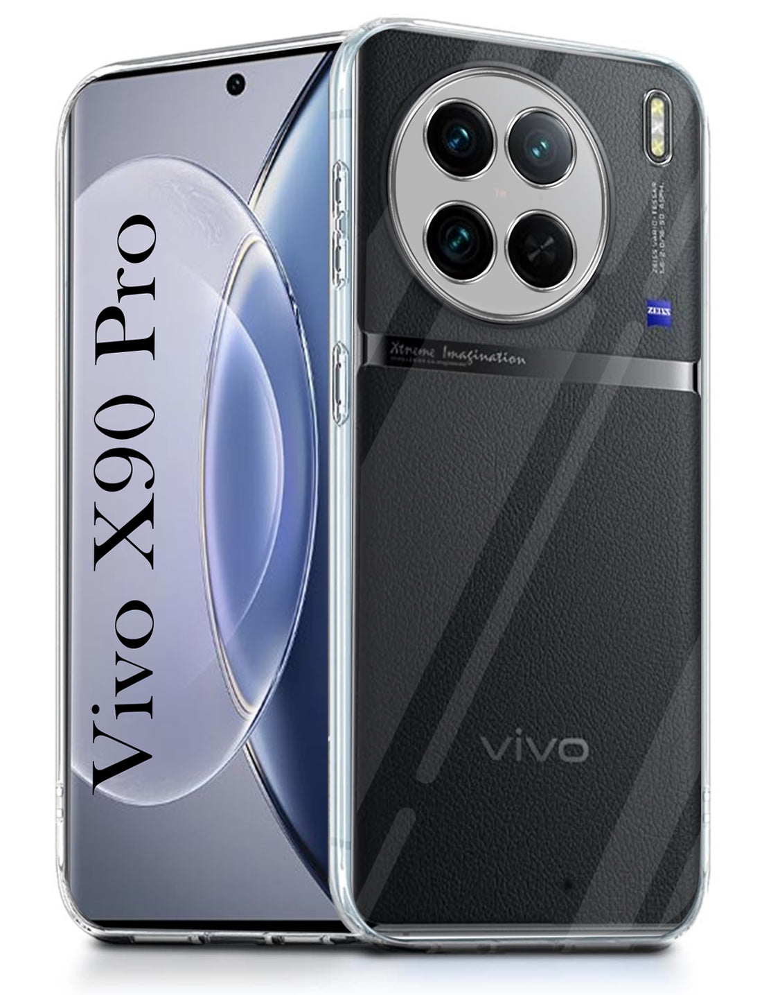 For Vivo X90 Pro Back Cover ( Silicone Clear Shockproof Case with Camera Protection | Soft and Flexible | Transparent)