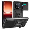 For Vivo iQOO 15 5G Back Cover Case Hybrid Armor (Sliding Shutter Camera Protection | Polycarbonate |Ring Holder Kickstand)