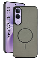 For Vivo V70 FE 5G Back Cover Case PU Leather (Texture Grip Design | Professional Minimalist | Camera Protection | Soft and Flexible)