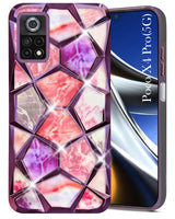 For Poco C71 Back Cover Case (Dual Design Glitter Sparkle and Detachable Diamond Print Case | Soft and Flexible)